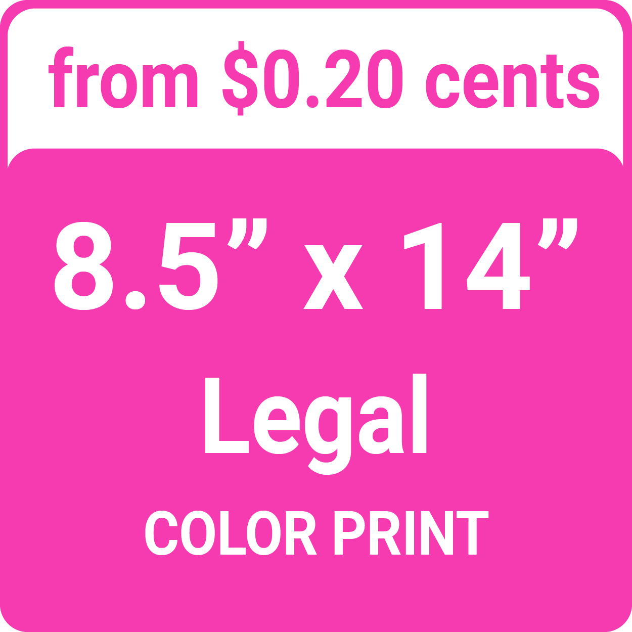 Legal 8.5x14 Color Copies