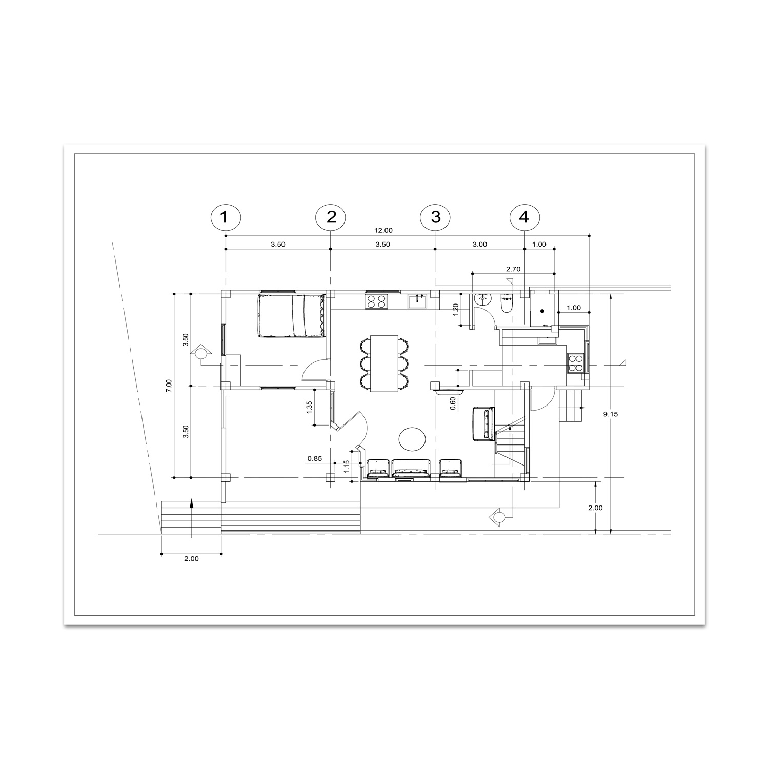 Blueprint on a white background