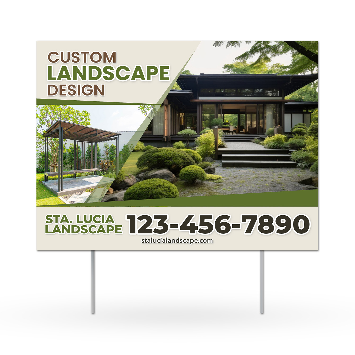 Yard sign with fast turnaround time on a white background