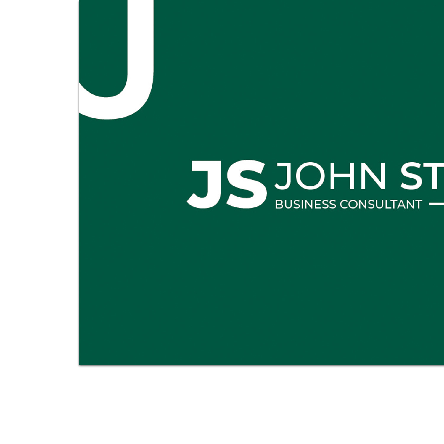 Close up of a business card to show detail