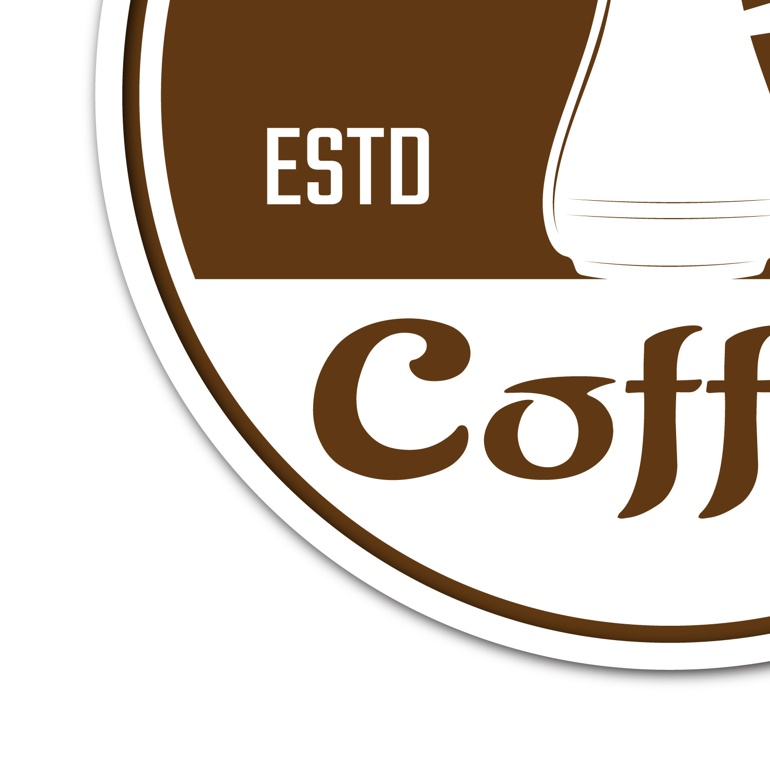 Close up of window cling decal on a white background