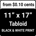Tabloid 11x17 Black & White Copies 1