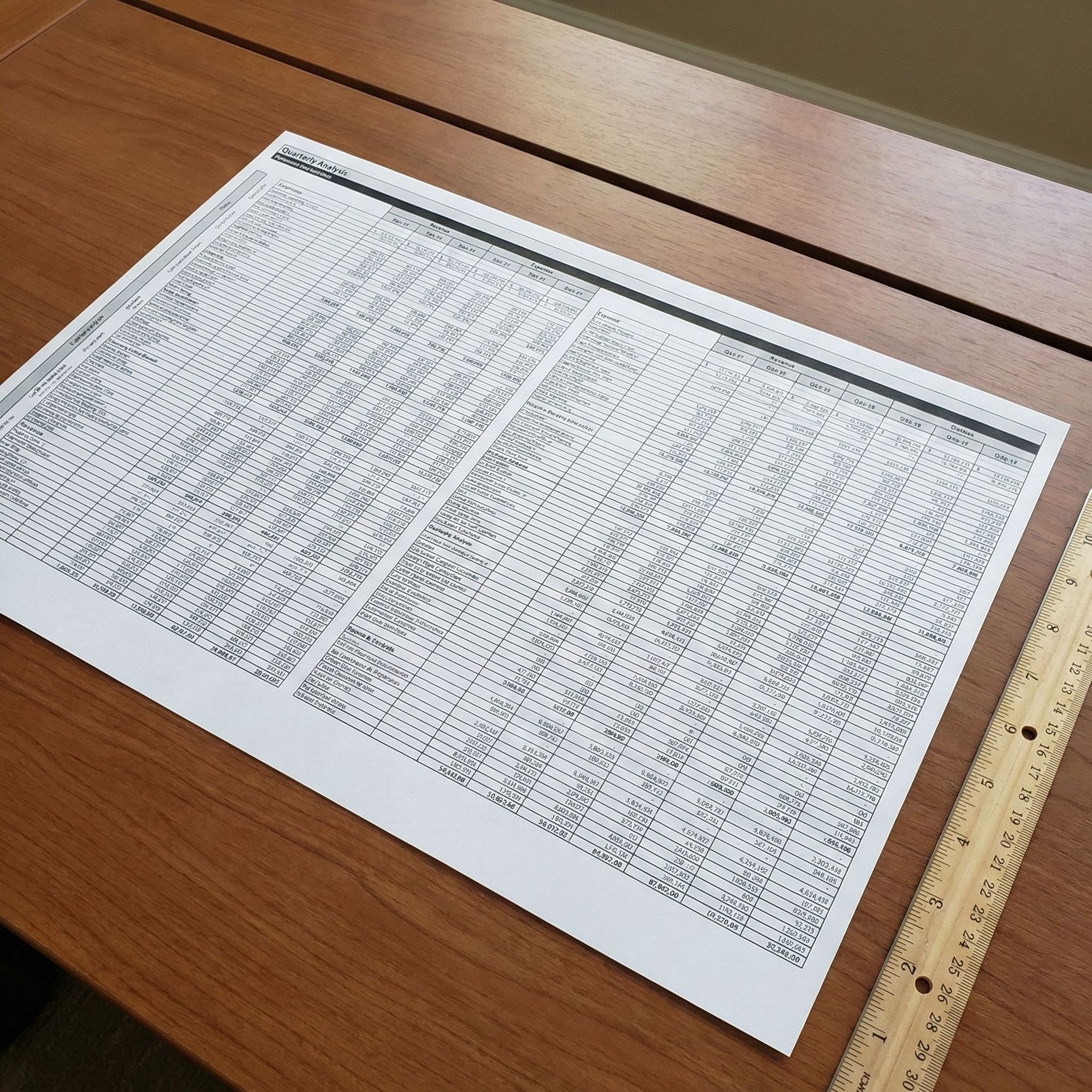 Tabloid 11x17 Black & White Spreadsheet Printing