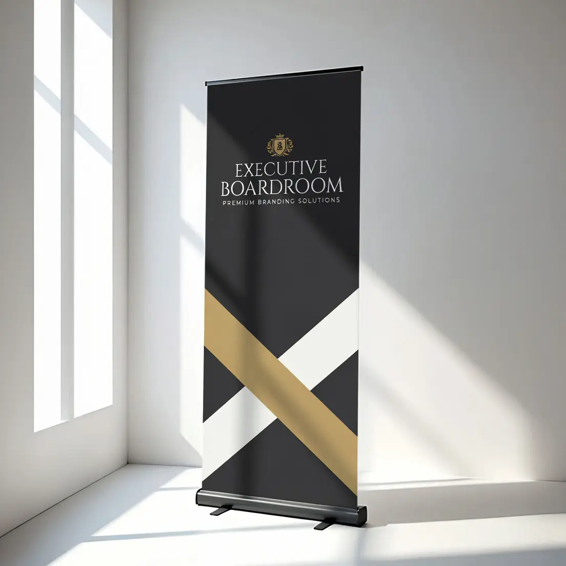 Black Stand Retractable Roll Up Banner