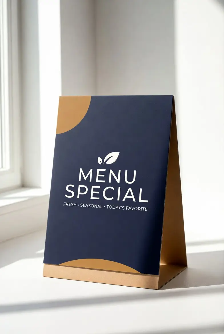 Easel Back Table Top Display Sign