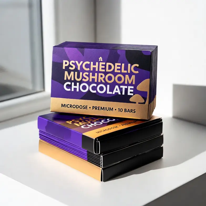 Psychedelic Mushroom Chocolate Bar Packaging