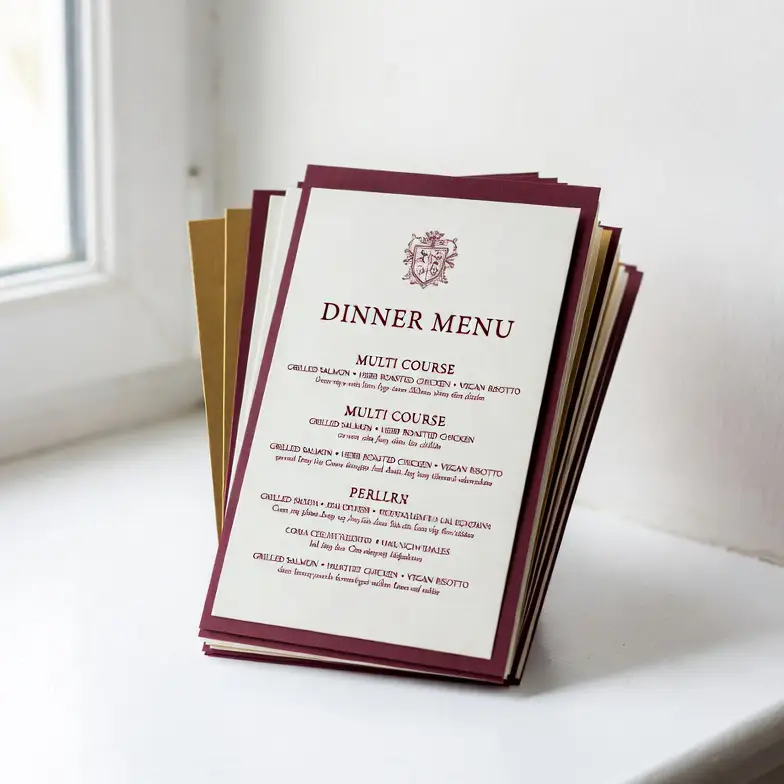 Wedding Dinner Menu Cards