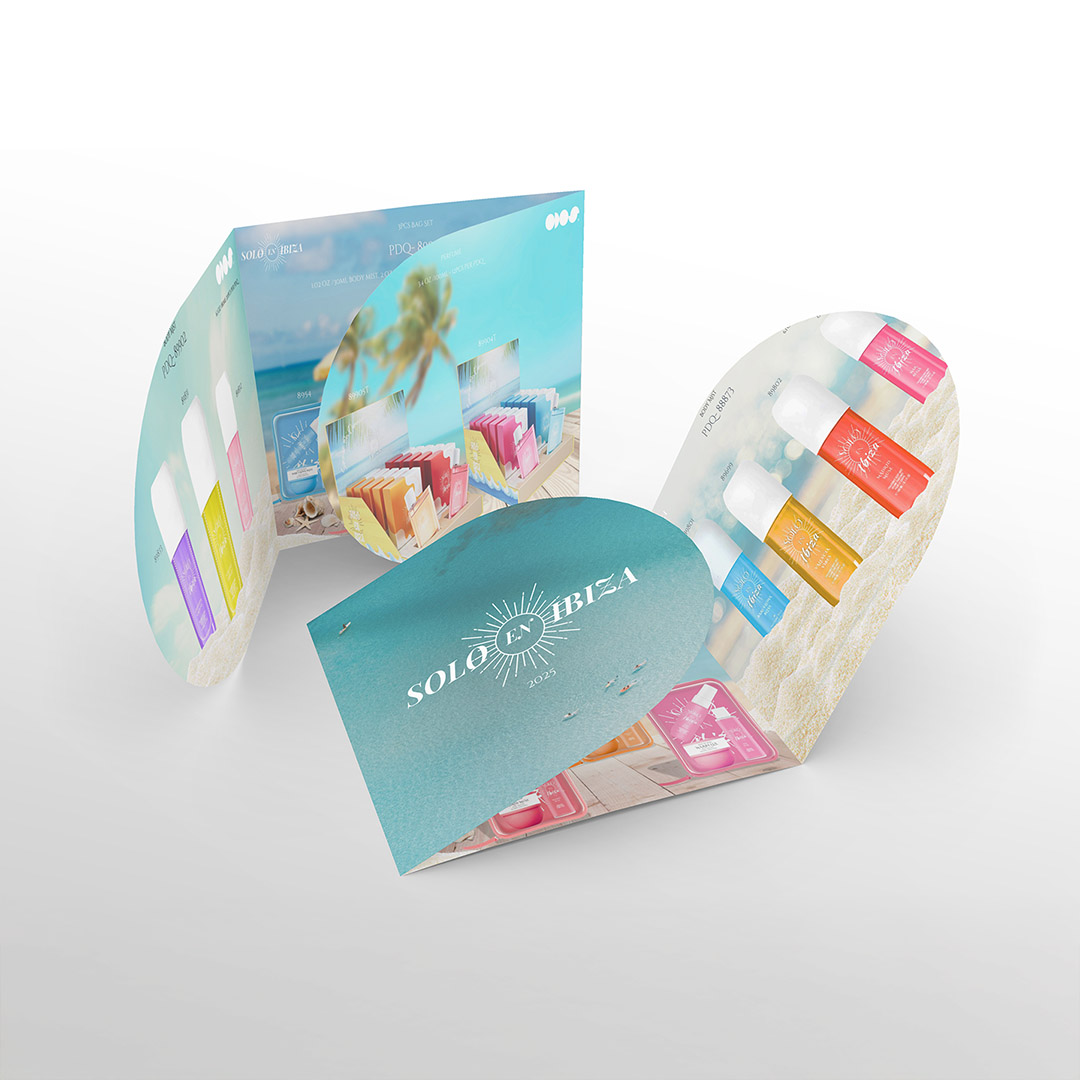 Die cut - Rounded Square Tri-Fold Brochure