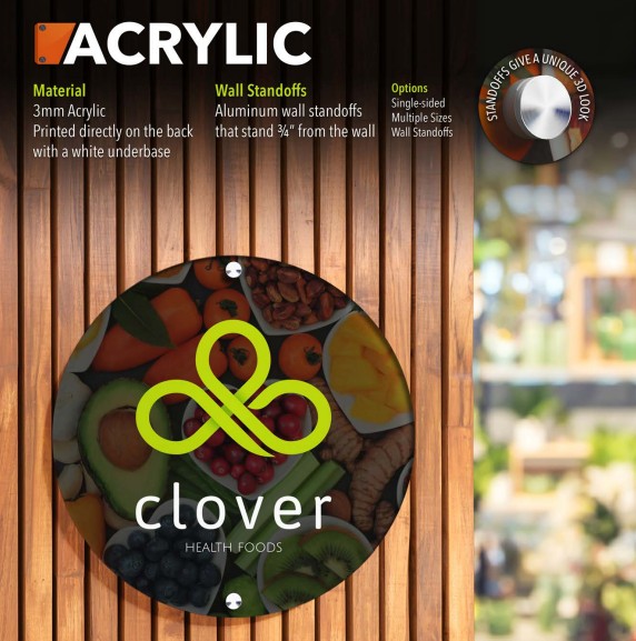 Clear Acrylic with Full Color Print