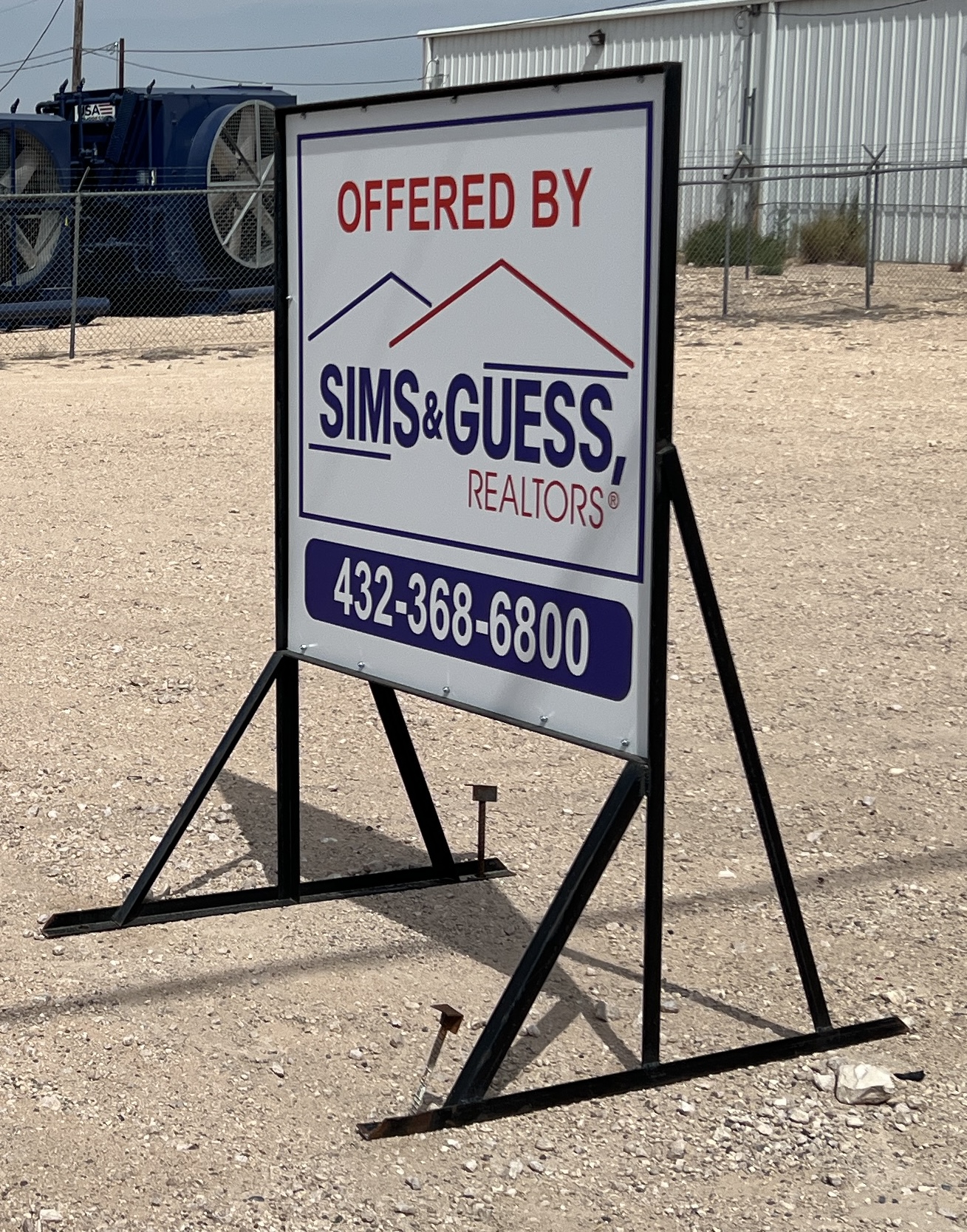 Commercial Real Estate Sign Frames (portable with skids)