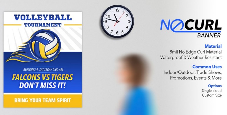 No Curl Banner (Banner Stands)