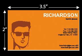 Business Card with No Bleed and white edge