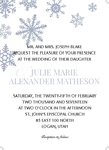 Snowflake Wedding 4-1/2X6-1/4