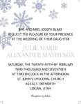 Snowflake Wedding 4-1/4X5-1/2