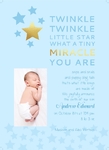 Star Baby Boy Announcement 5x7