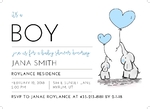 Boy Elephant Baby Shower 7x5