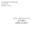 Snowflake Wedding 6" square Envelope (fits 5-3/4 square card)