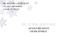 Snowflake Wedding A8 Envelope (fits 5-1/4x7-3/4 card)