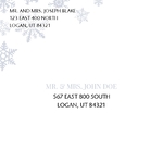 Snowflake Wedding 5" square Envelope (fits 4-3/4 square card)