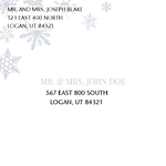 Snowflake Wedding 6-1/2" square Envelope (fits 6-1/4 square card)