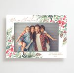 Holly and Berry Christmas Card Single Sided