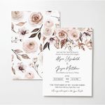Boho Floral Wedding Invitation