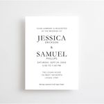 Modern Minimal Wedding Invitation
