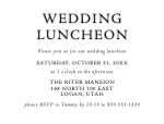 Classic Wedding Luncheon Insert