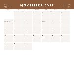 2027 Calendar - Seasonal Colors