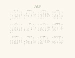 2027 Calendar - Farmhouse