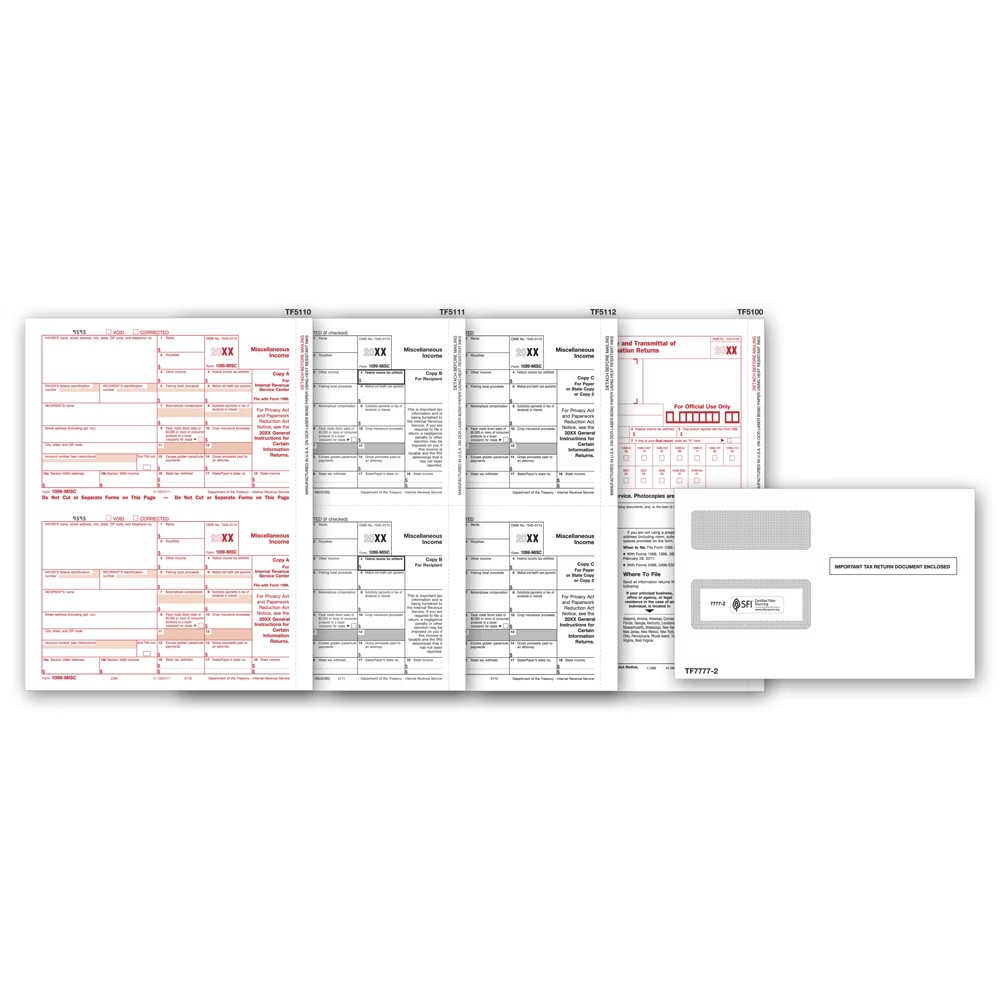 1099-MISC, 1099-INT & 1099-DIV Tax Forms