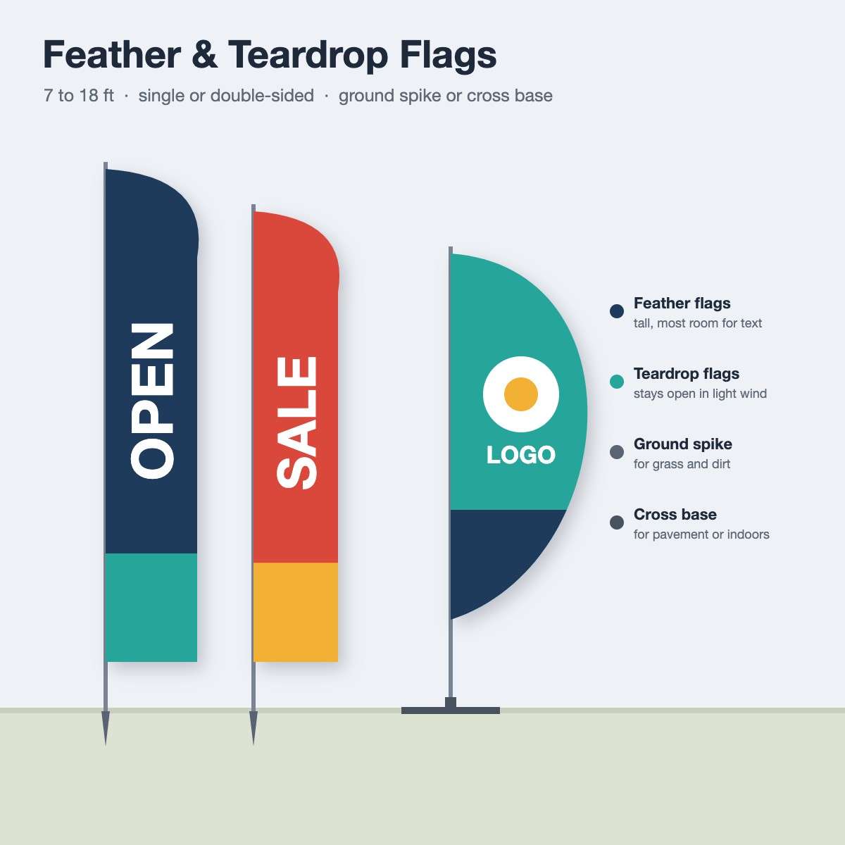 Feather & Teardrop Flags