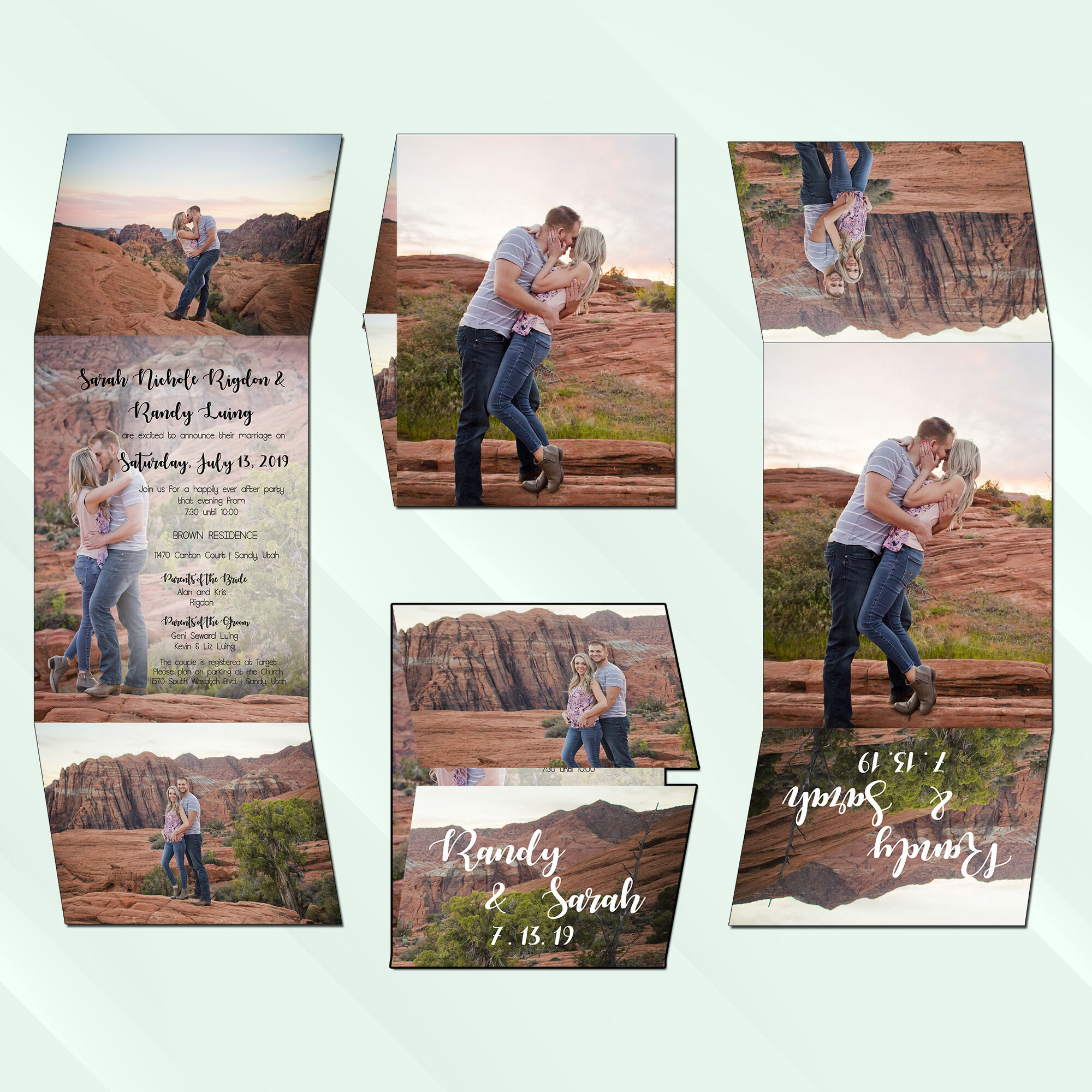 Cards - Top Foldable Center Gate (2 sided)