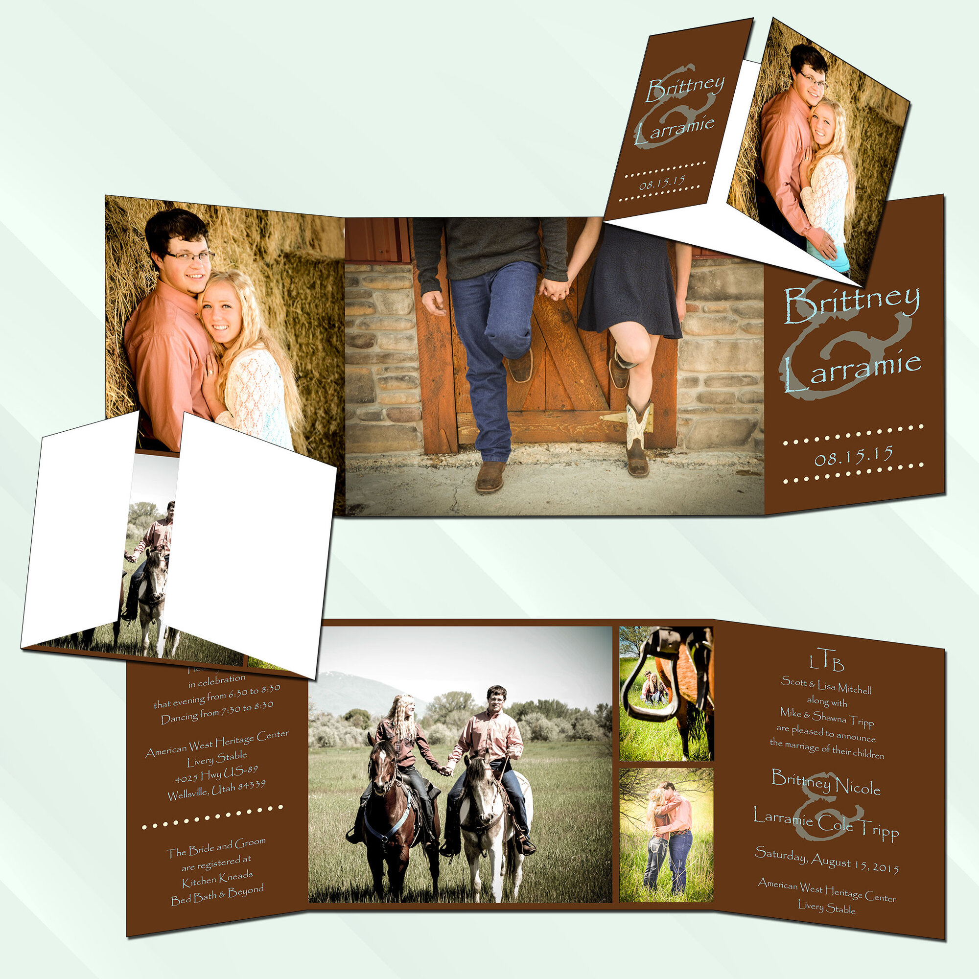 Cards - Foldable Off Center Gate (1 sided)