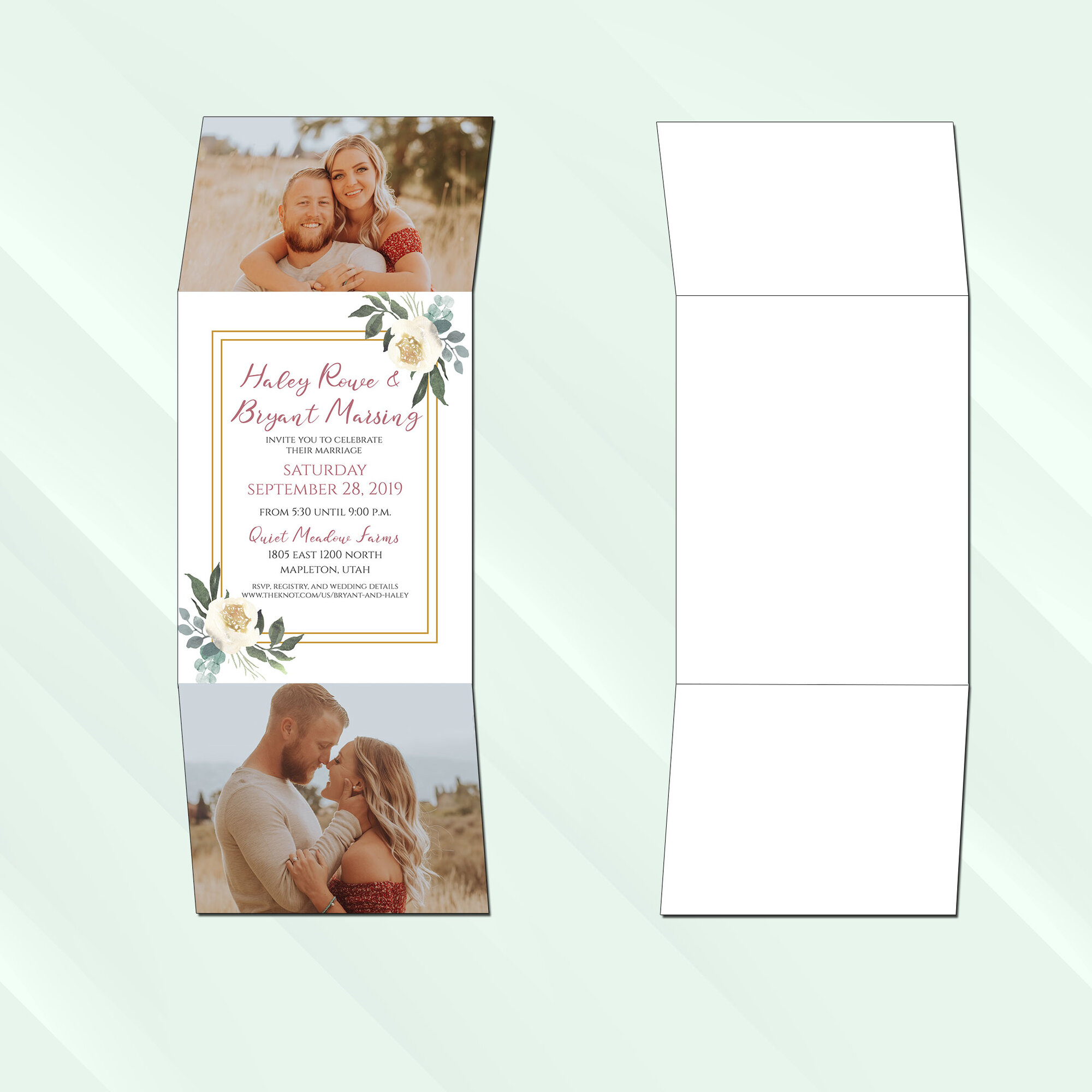 Cards - Top Foldable Off Center Gate (1 sided)