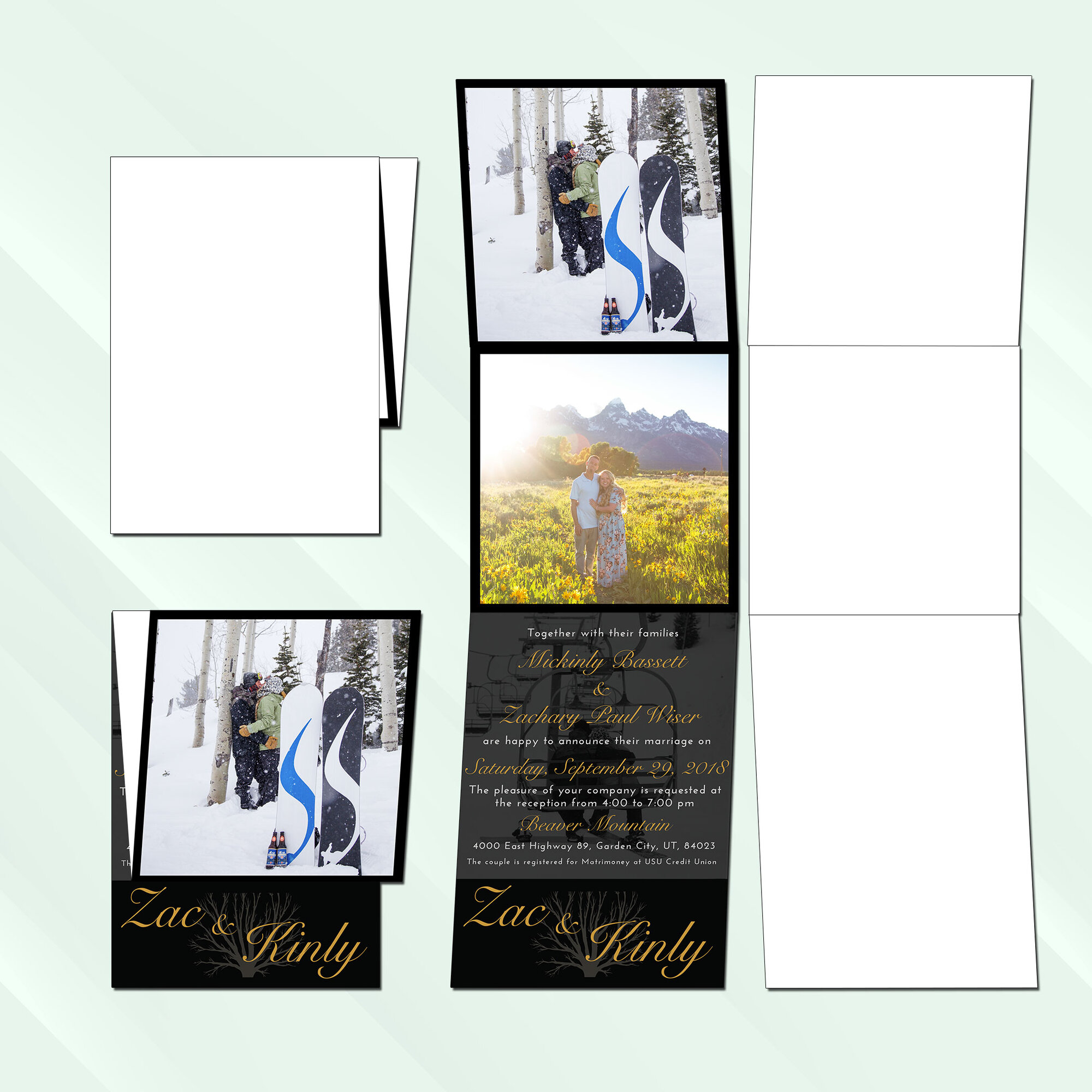 Cards- Top Foldable Off Center Z Fold (1 sided) Cards- Top Foldable Off Center Z Fold (1 sided)