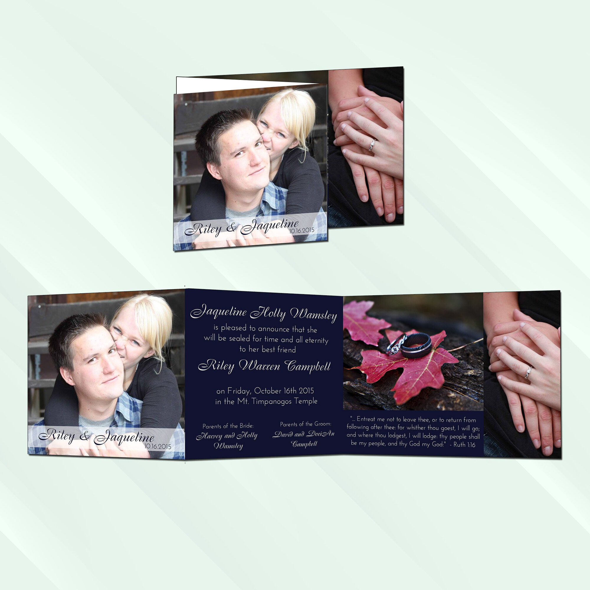 Cards - Foldable Off Center Z Fold  (1 sided)