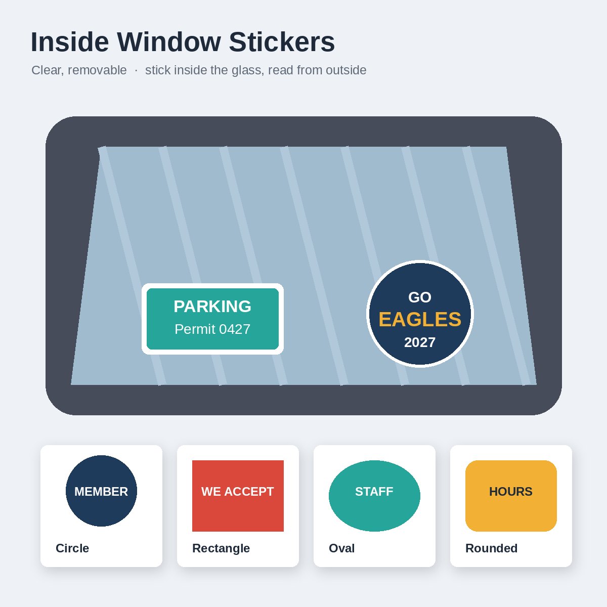 Inside Window Stickers