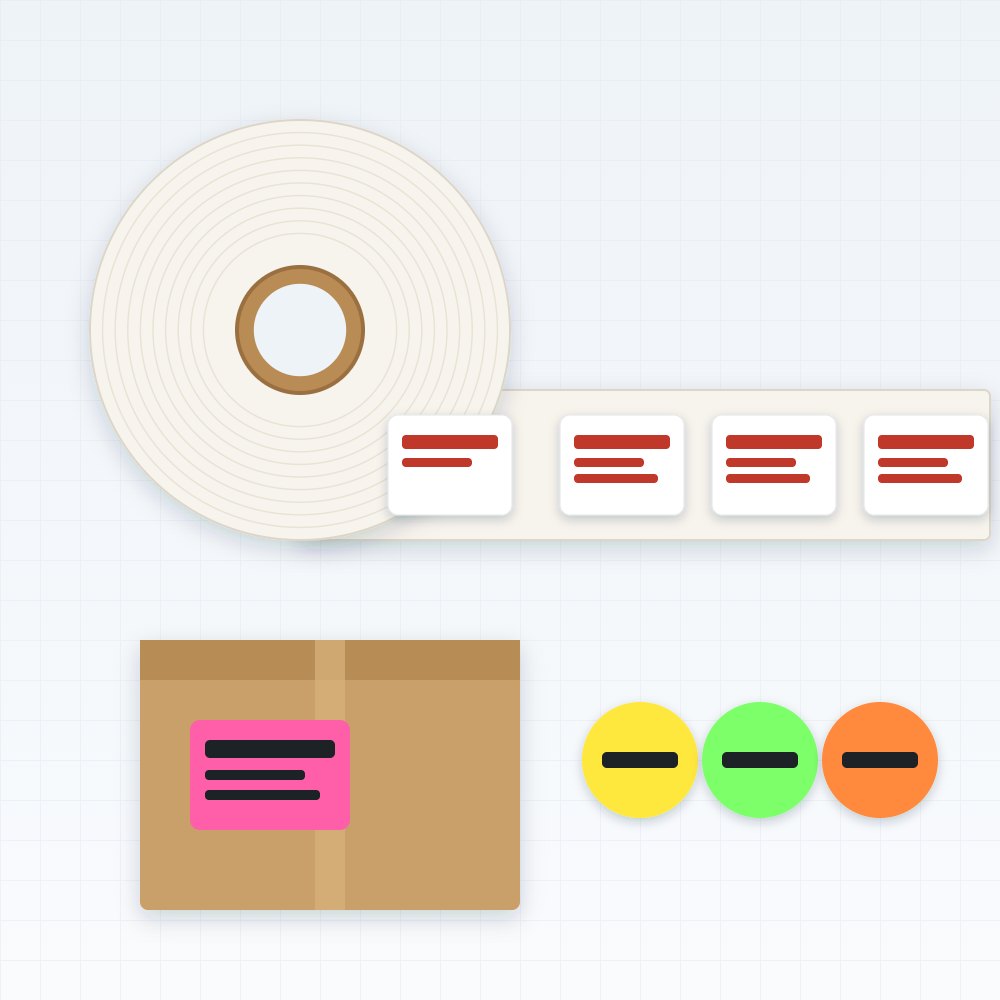 One-Color Roll Labels