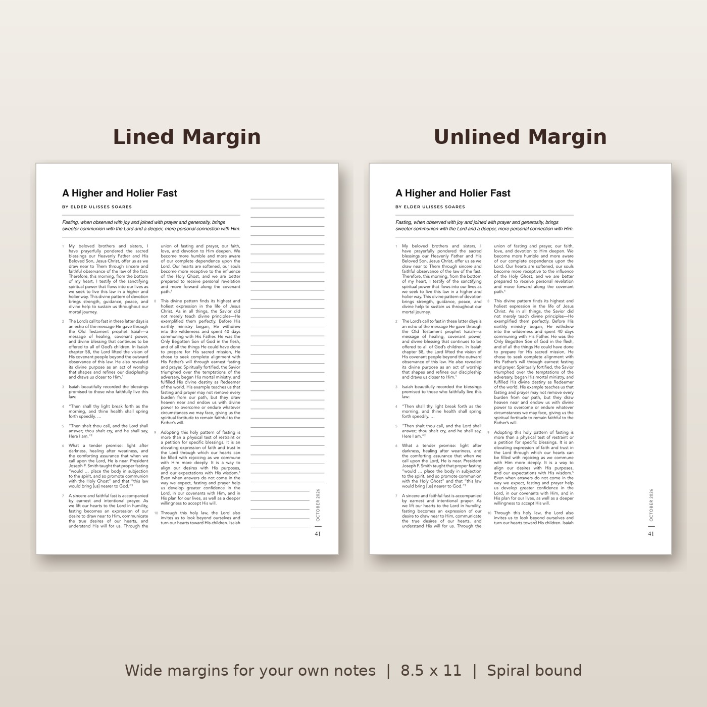 Lined vs. unlined margins