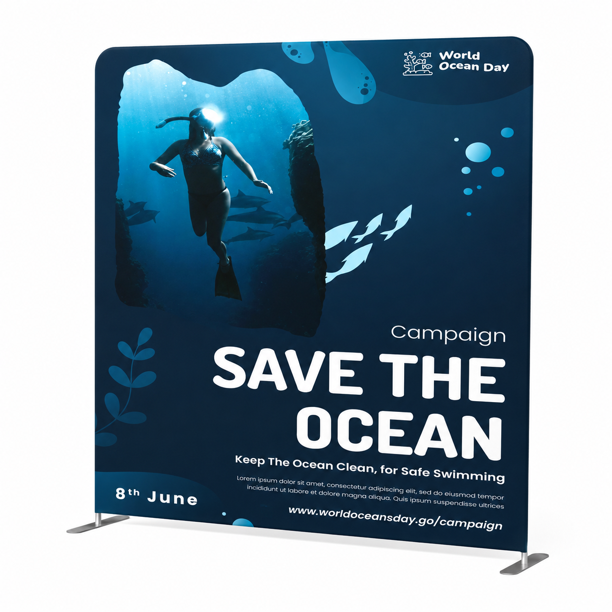 10 ft Straight Tension Fabric Display