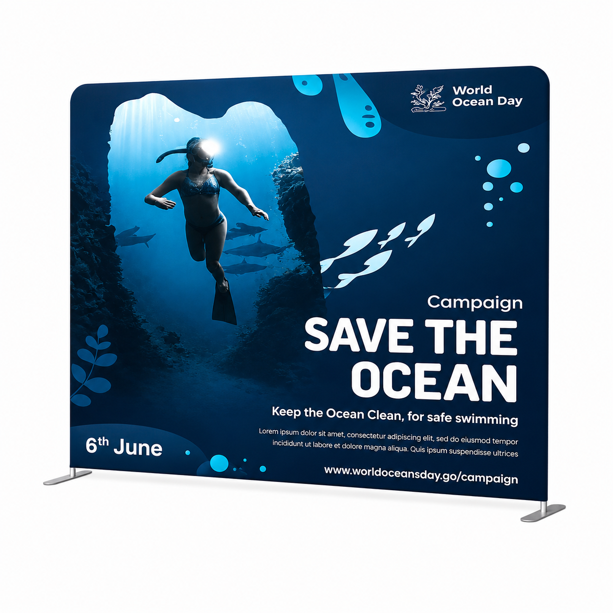 20 ft Straight Tension Fabric Display