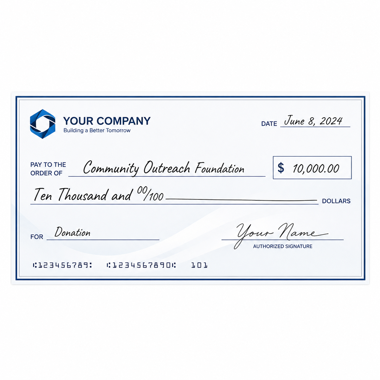 Big Giant Oversized Check