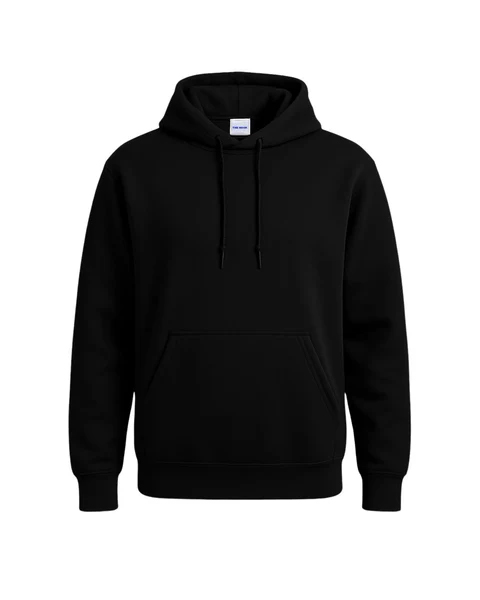 black fleece hoodie