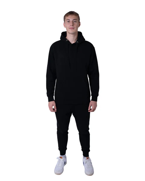 black premium fleece hoodie
