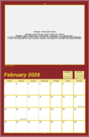 8.5x11 Kappa League Calendar