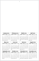 Extra Page  8.5x11 Year-at-a-Glance 1-page Design 4